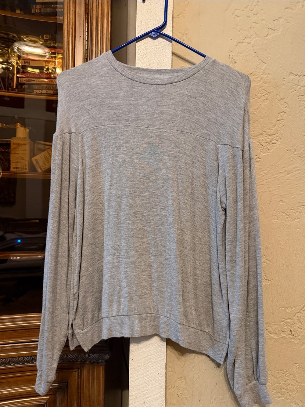 Z Supply Lightweight Long Sleeve Top in Light Gray